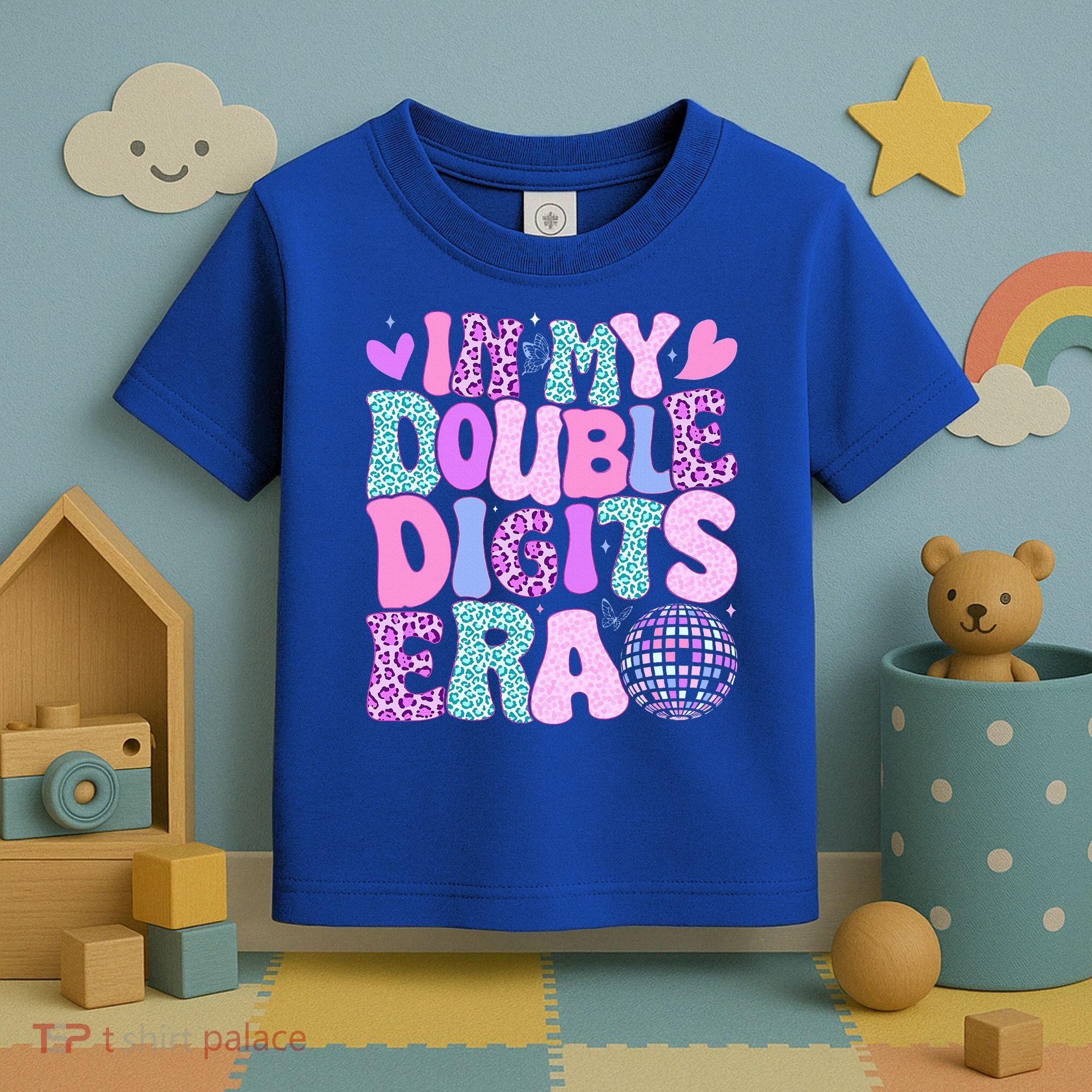 In My Double Digits Era Retro 10 Year Old 10th Birthday Toddler T-Shirt