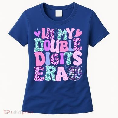 In My Double Digits Era Retro 10 Year Old 10th Birthday Women's T-Shirt