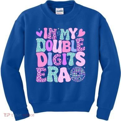 In My Double Digits Era Retro 10 Year Old 10th Birthday Kids Sweatshirt