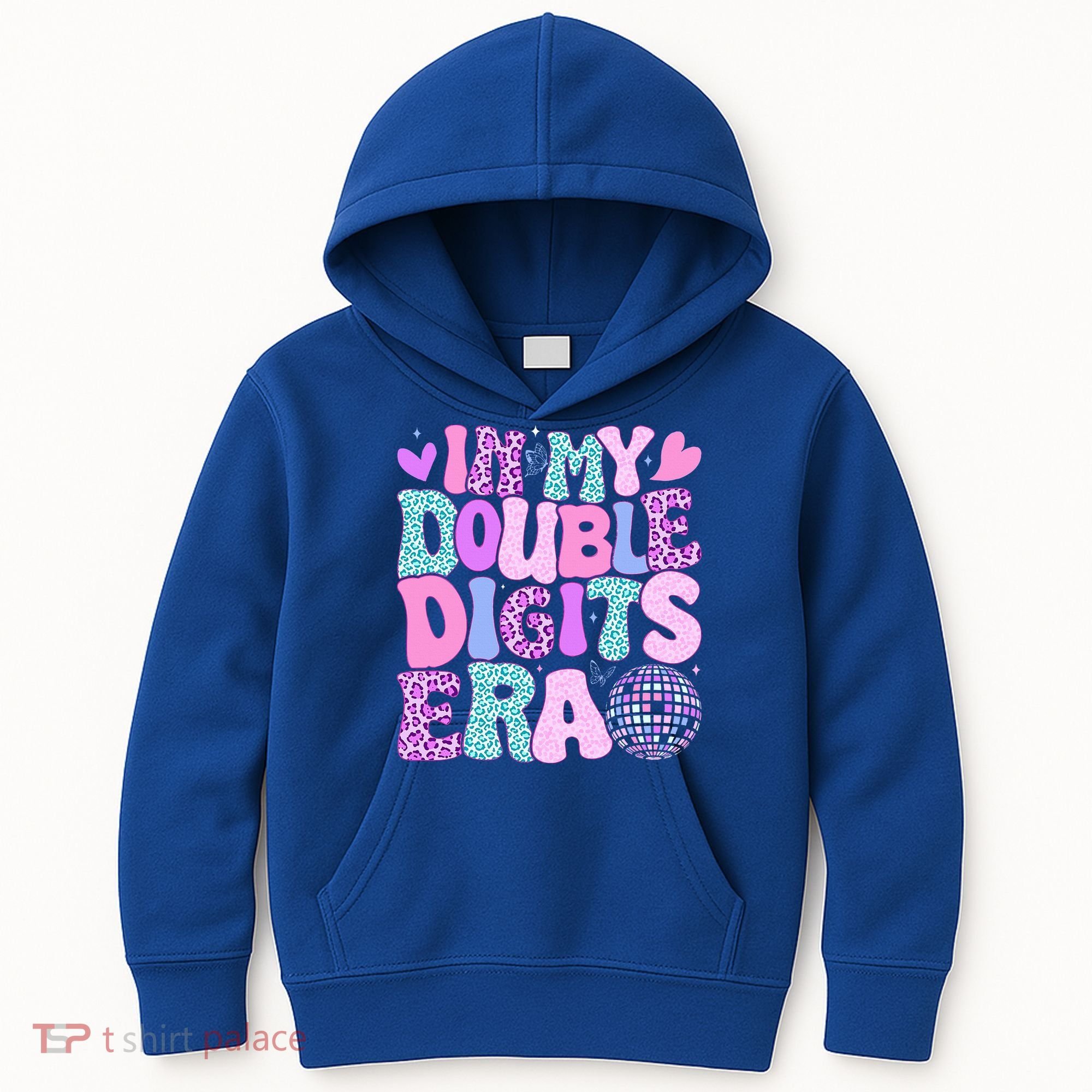 In My Double Digits Era Retro 10 Year Old 10th Birthday Kids Hoodie
