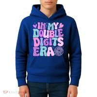 In My Double Digits Era Retro 10 Year Old 10th Birthday Kids Hoodie thumb 4