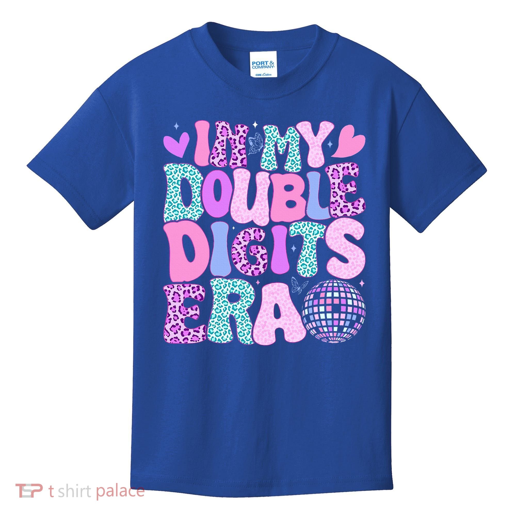 In My Double Digits Era Retro 10 Year Old 10th Birthday Kids T-Shirt