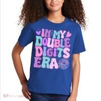 In My Double Digits Era Retro 10 Year Old 10th Birthday Kids T-Shirt thumb 2
