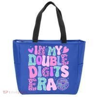 In My Double Digits Era Retro 10 Year Old 10th Birthday Tote Bag thumb 0