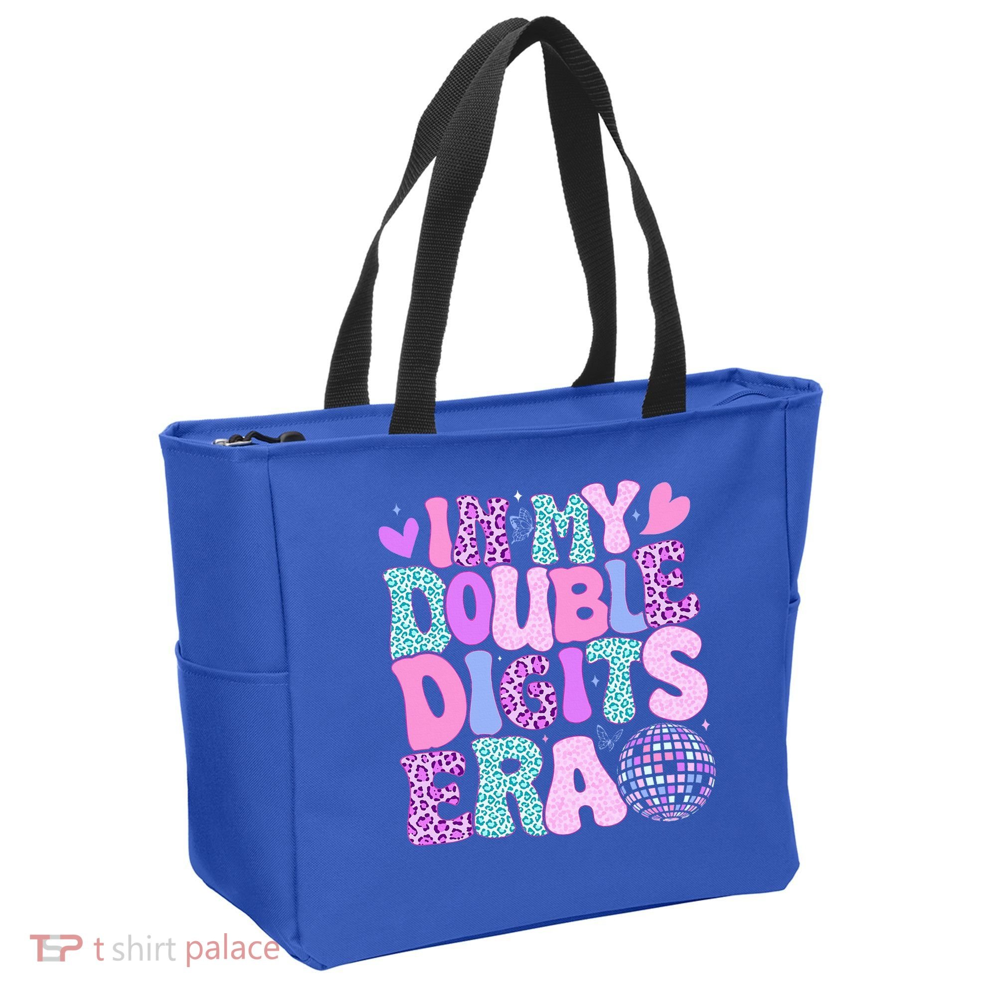 In My Double Digits Era Retro 10 Year Old 10th Birthday Tote Bag
