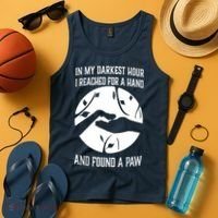 In My Darkest Hour I Reached For A Hand And Found A Paw Tank Top thumb 4