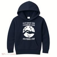 In My Darkest Hour I Reached For A Hand And Found A Paw Kids Hoodie thumb 0