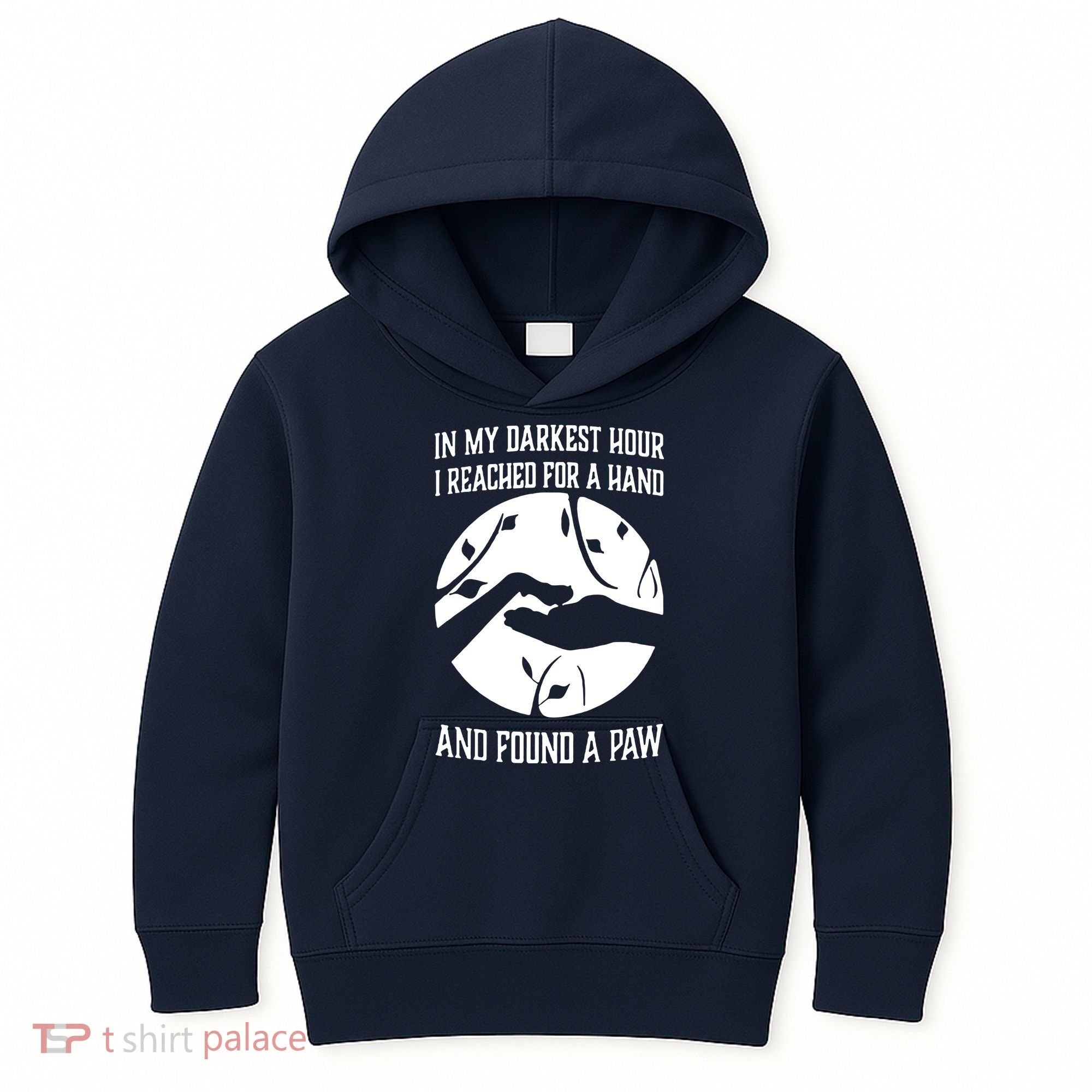 In My Darkest Hour I Reached For A Hand And Found A Paw Kids Hoodie