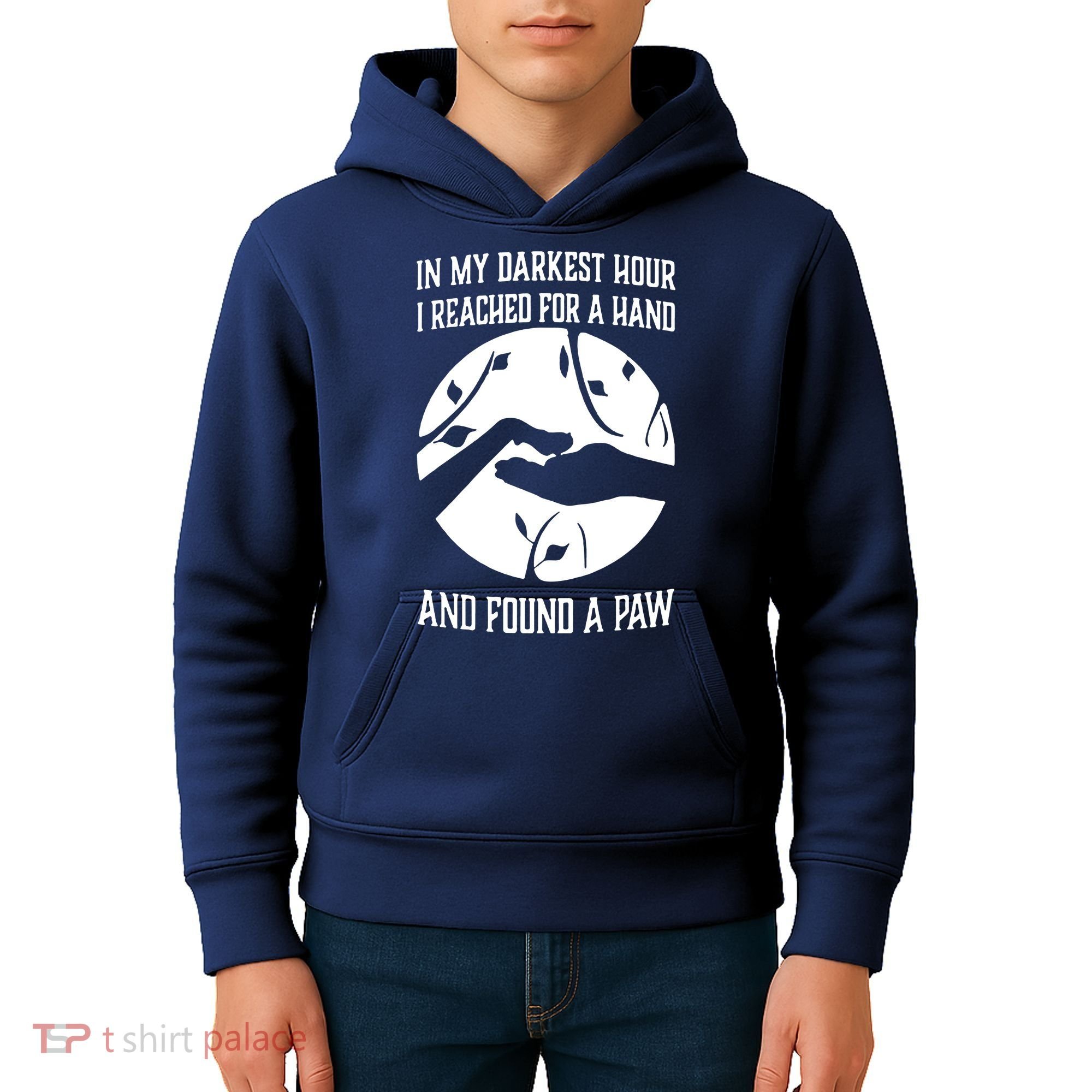In My Darkest Hour I Reached For A Hand And Found A Paw Kids Hoodie