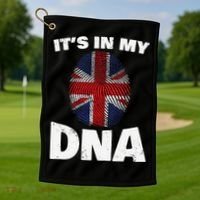 It's My DNA UK Union Jack United Kingdom England Golf Towel thumb 1