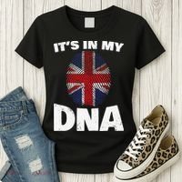 It's My DNA UK Union Jack United Kingdom England Women's T-Shirt thumb 3