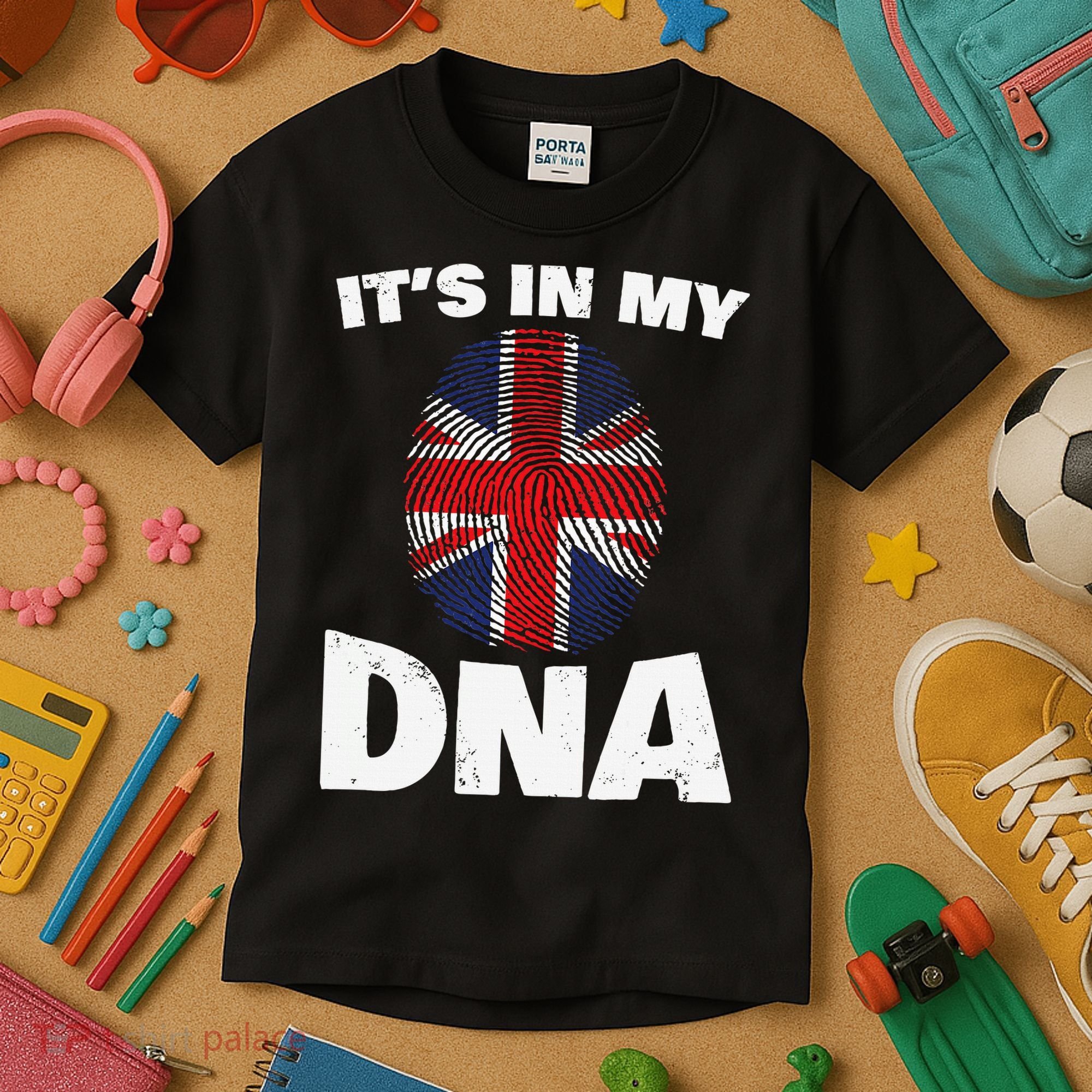 It's My DNA UK Union Jack United Kingdom England Kids T-Shirt