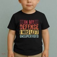 In My Defense I Was Left Unsupervised Toddler T-Shirt thumb 2