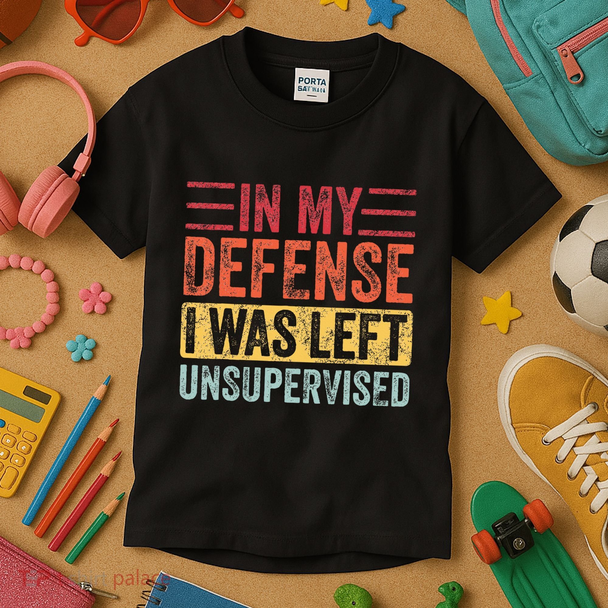 In My Defense I Was Left Unsupervised Kids T-Shirt