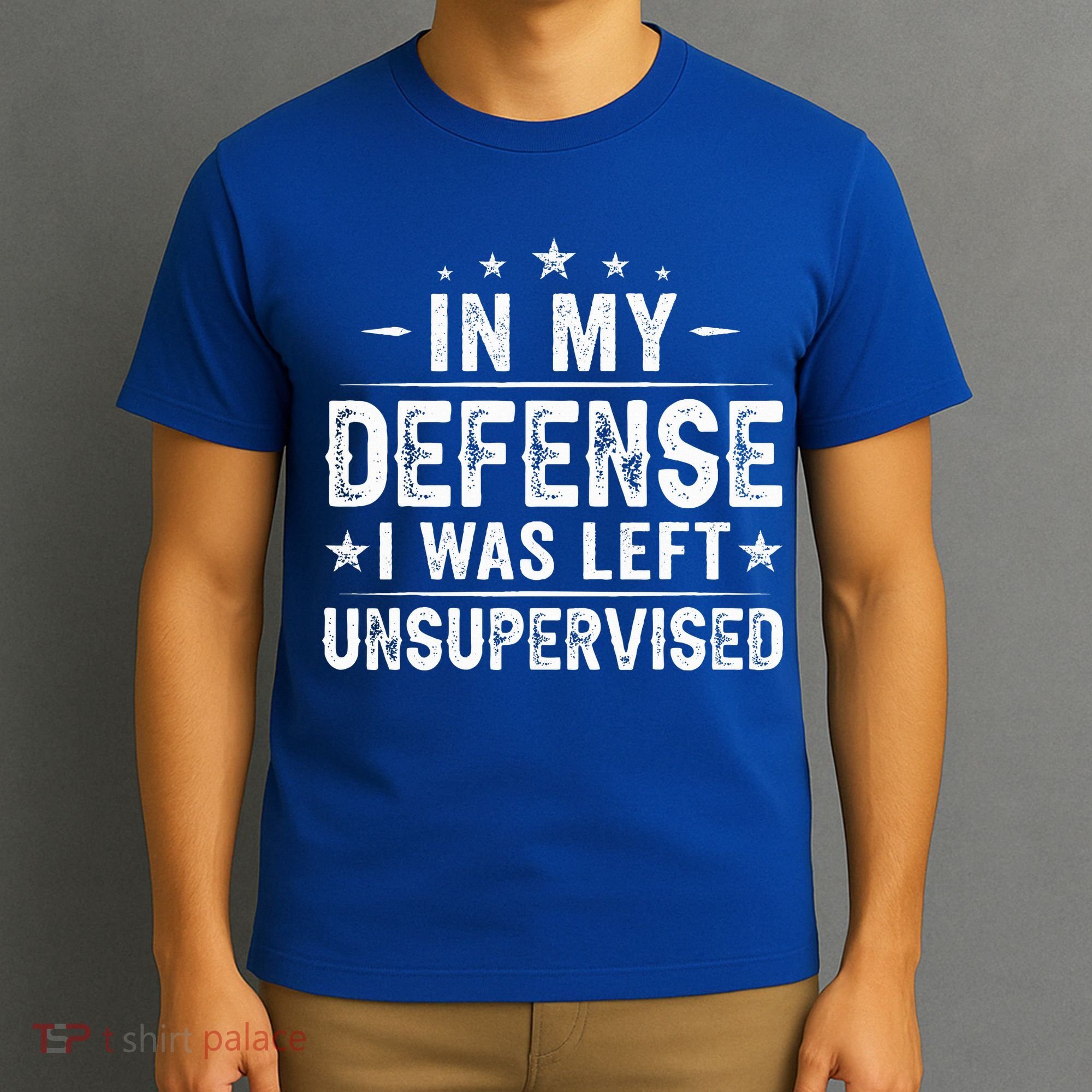 In My Defense I Was Left Unsupervised  Funny Retro Vintage  T-Shirt
