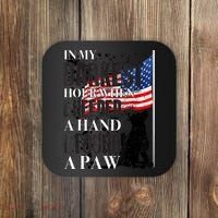 In My Darkest Hour I Reached For A Hand Found A Paw Coaster thumb 0