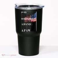 In My Darkest Hour I Reached For A Hand Found A Paw Tumbler thumb 0