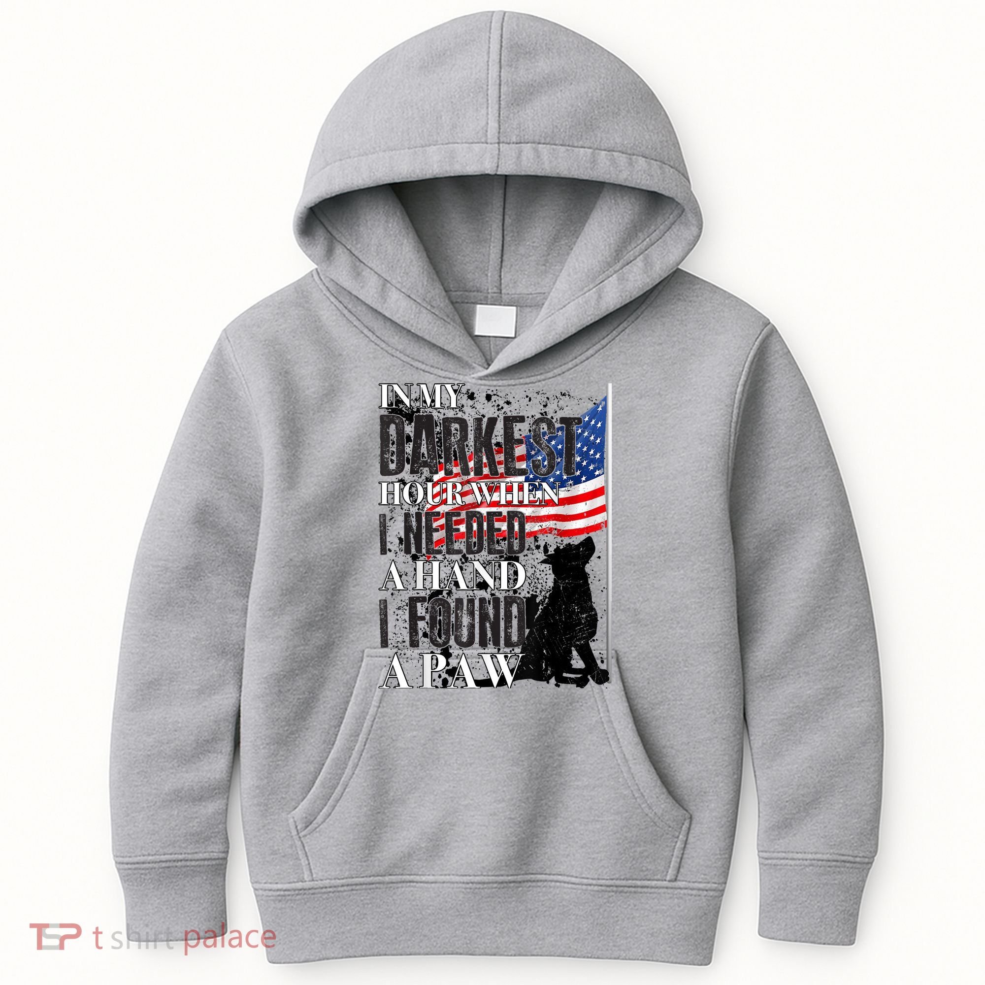 In My Darkest Hour I Reached For A Hand Found A Paw Kids Hoodie