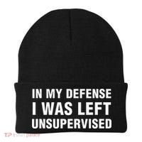 In My Defense I Was Left Unsupervised Gifts Beanie thumb 0
