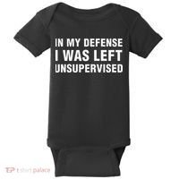 In My Defense I Was Left Unsupervised Gifts Baby Bodysuit thumb 0
