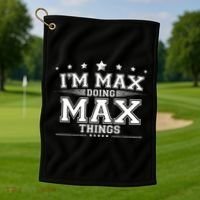 Im Max Doing Max Things Golf Towel thumb 1