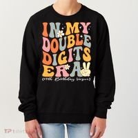 In My Double Digits Era 10th Birthday Groovy Retro Girl Boy Women's Sweatshirt thumb 0