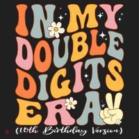 In My Double Digits Era 10th Birthday Groovy Retro Girl Boy Women's Sweatshirt thumb 2