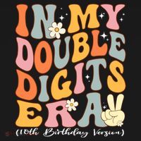In My Double Digits Era 10th Birthday Groovy Retro Girl Boy Tote Bag thumb 4