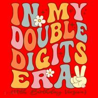 In My Double Digits Era 10th Birthday Groovy Retro Girl Boy Santa Hat thumb 1