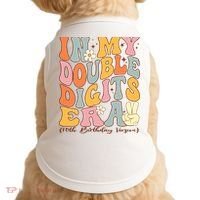 In My Double Digits Era 10th Birthday Groovy Retro Girl Boy Doggie Tank thumb 0