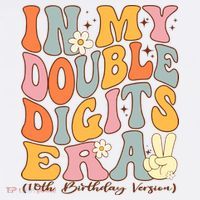 In My Double Digits Era 10th Birthday Groovy Retro Girl Boy Mousepad thumb 1