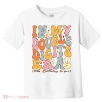 In My Double Digits Era 10th Birthday Groovy Retro Girl Boy Toddler T-Shirt thumb 0