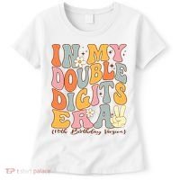 In My Double Digits Era 10th Birthday Groovy Retro Girl Boy Women's T-Shirt thumb 0