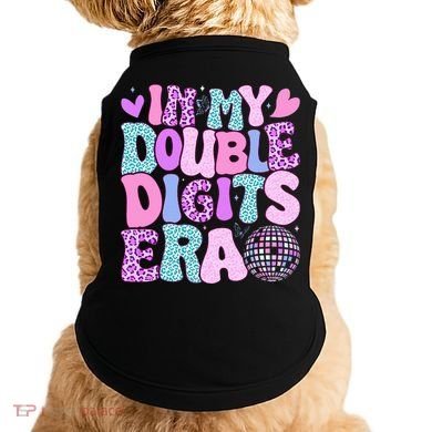 In My Double Digits Era Retro 10 Year Old 10th Birthday Doggie Tank