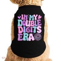 In My Double Digits Era Retro 10 Year Old 10th Birthday Doggie Tank thumb 0