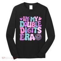 In My Double Digits Era Retro 10 Year Old 10th Birthday Long Sleeve Shirt thumb 0