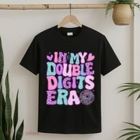 In My Double Digits Era Retro 10 Year Old 10th Birthday T-Shirt thumb 2