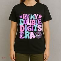 In My Double Digits Era Retro 10 Year Old 10th Birthday T-Shirt thumb 4