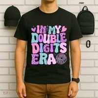 In My Double Digits Era Retro 10 Year Old 10th Birthday T-Shirt thumb 6