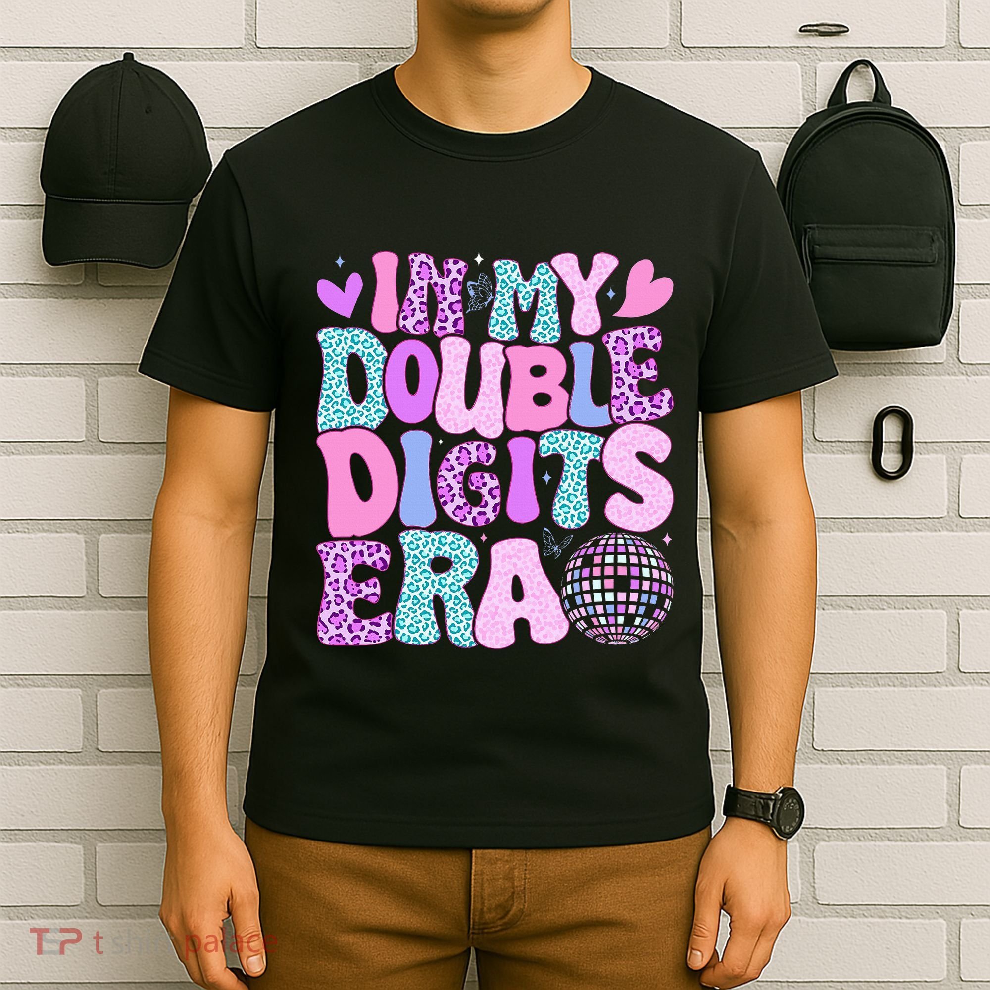 In My Double Digits Era Retro 10 Year Old 10th Birthday T-Shirt