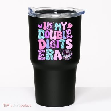 In My Double Digits Era Retro 10 Year Old 10th Birthday Tumbler