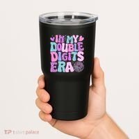 In My Double Digits Era Retro 10 Year Old 10th Birthday Tumbler thumb 2
