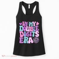 In My Double Digits Era Retro 10 Year Old 10th Birthday Women's Tank Top thumb 0