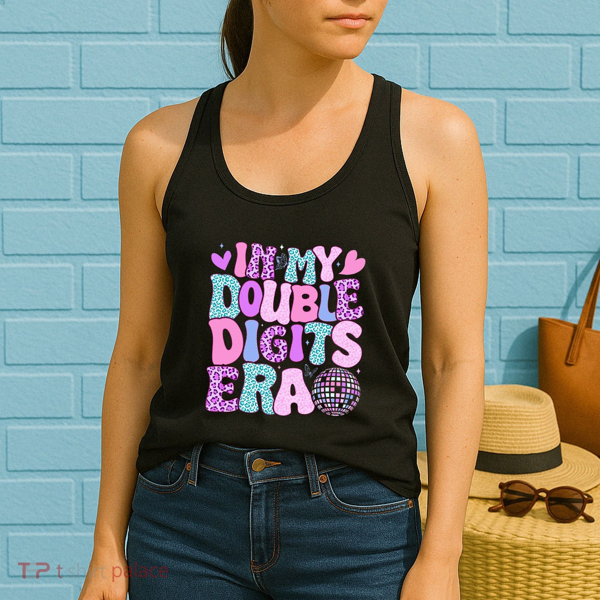 In My Double Digits Era Retro 10 Year Old 10th Birthday Women's Tank Top