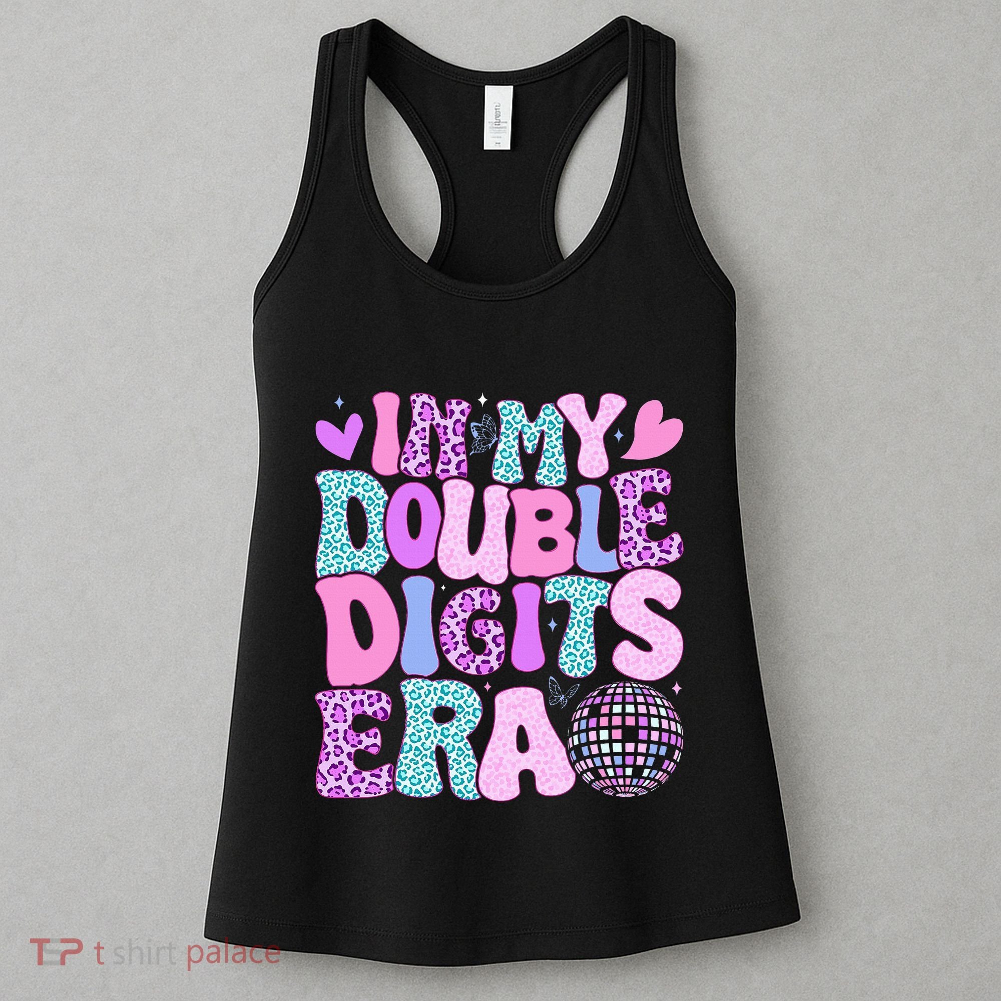In My Double Digits Era Retro 10 Year Old 10th Birthday Women's Tank Top