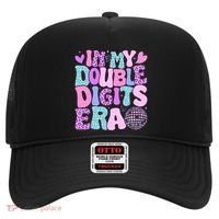 In My Double Digits Era Retro 10 Year Old 10th Birthday Hat thumb 0