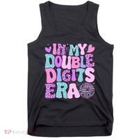 In My Double Digits Era Retro 10 Year Old 10th Birthday Tank Top thumb 0