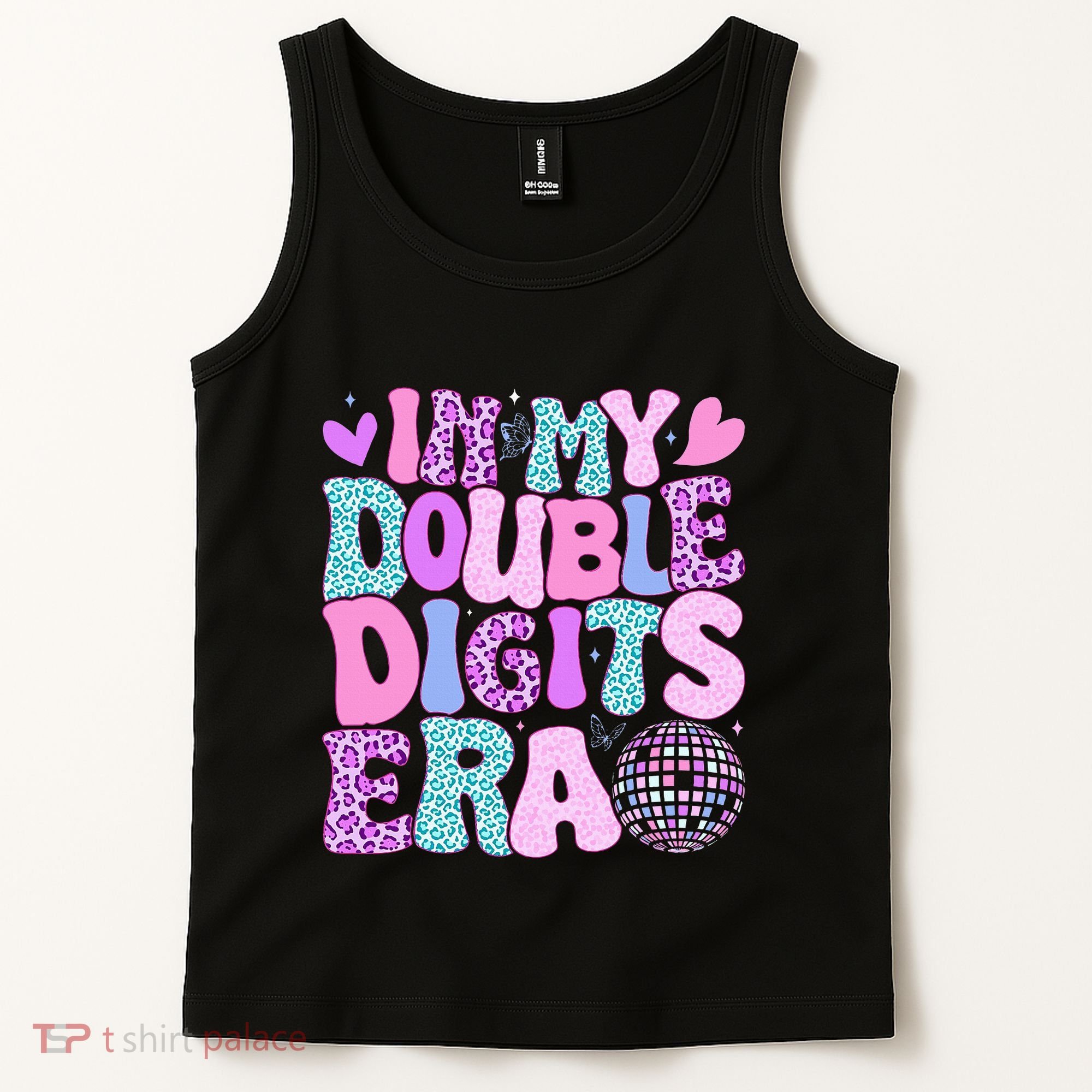 In My Double Digits Era Retro 10 Year Old 10th Birthday Tank Top