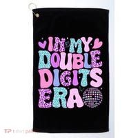 In My Double Digits Era Retro 10 Year Old 10th Birthday Golf Towel thumb 0