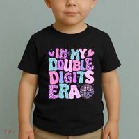 In My Double Digits Era Retro 10 Year Old 10th Birthday Toddler T-Shirt thumb 2